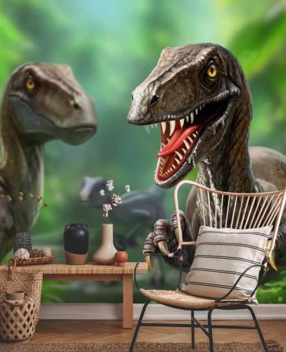 Dinosaurs - Raptors Mural Wallpaper