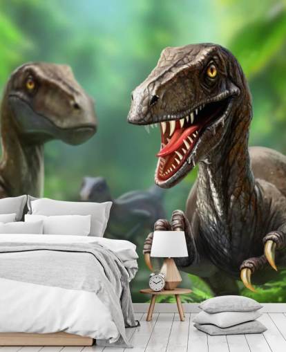 Carta da parati murale con dinosauri - Raptors
