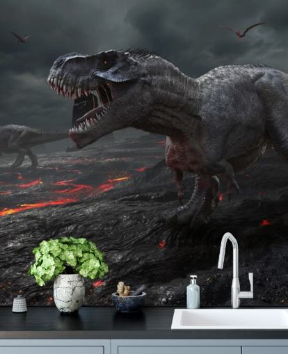 Décoration murale de lave de l'extinction des dinosaures