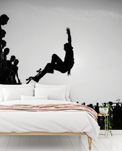 Skater Boy Doing Tricks Baggrund