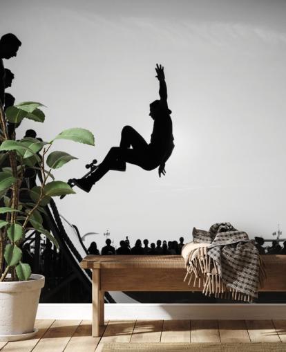 Skater-Junge macht Tricks Tapete Skater-Junge macht Tricks Tapete