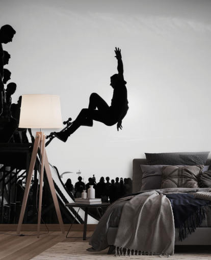 Skater Boy doet trucs behang