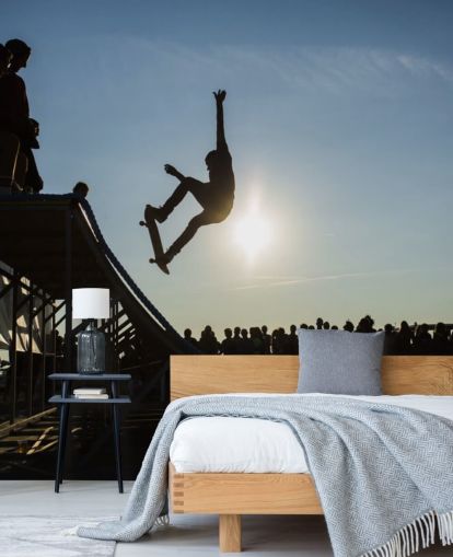 Skater on Skate Board Park Wallpaper Skater on Skate Board Park Wallpaper