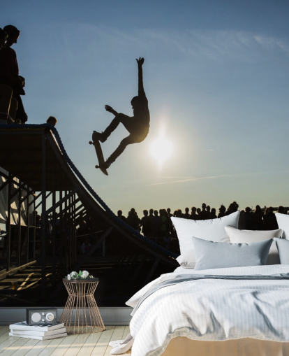 Skater on Skate Board Park Wallpaper Skater on Skate Board Park Wallpaper