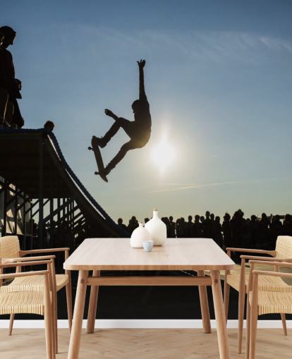 Skater on Skate Board Park Wallpaper Skater on Skate Board Park Wallpaper