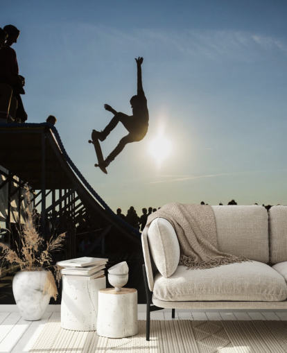 Skater on Skate Board Park Wallpaper