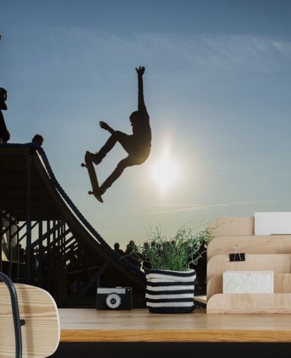 Skater on Skate Board Park Wallpaper Skater on Skate Board Park Wallpaper