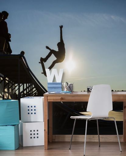 Skater on Skate Board Park Wallpaper