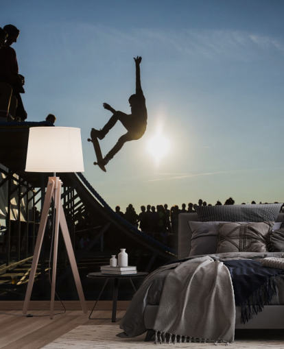 Papel de Parede Skater on Skate Board Park Papel de Parede Skater on Skate Board Park