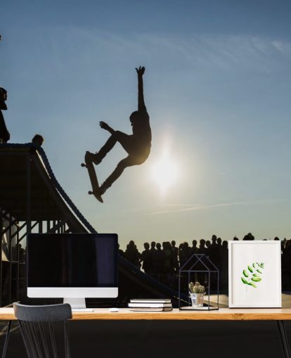 Skater on Skate Board Park fondo de pantalla