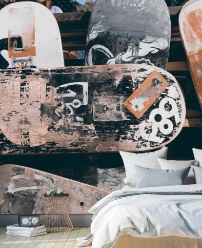 Abgenutzte Skateboard-Tapete