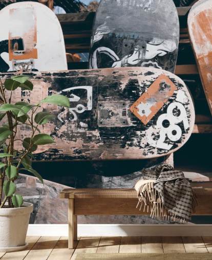 Fondo de pantalla de monopatín desgastado Fondo de pantalla de monopatín desgastado