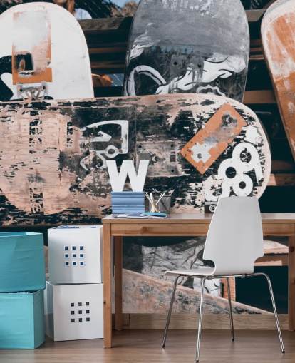 Worn Down Skateboard Bakgrunn