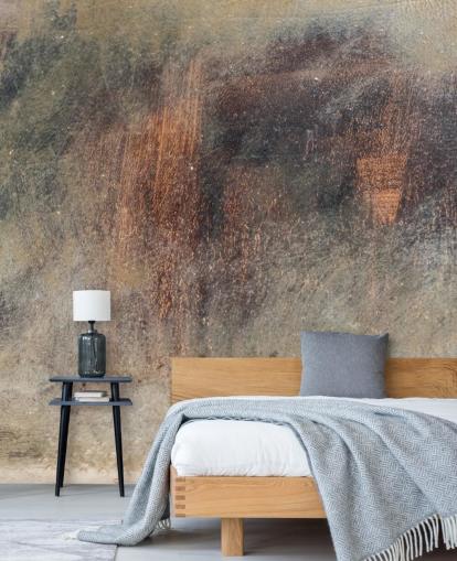 metallic wallpaper mural called Brushed Rust at Wallsauce for kitchens, lofts and bedrooms