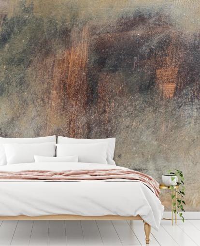 metallic wallpaper mural called Brushed Rust at Wallsauce for kitchens, lofts and bedrooms