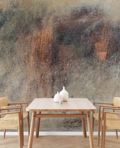 metallic wallpaper mural called Brushed Rust at Wallsauce for kitchens, lofts and bedrooms