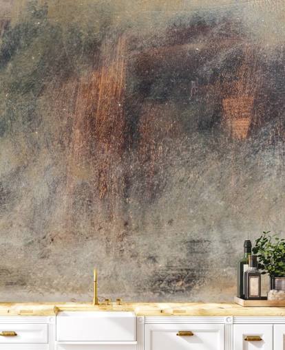 metallic wallpaper mural called Brushed Rust at Wallsauce for kitchens, lofts and bedrooms