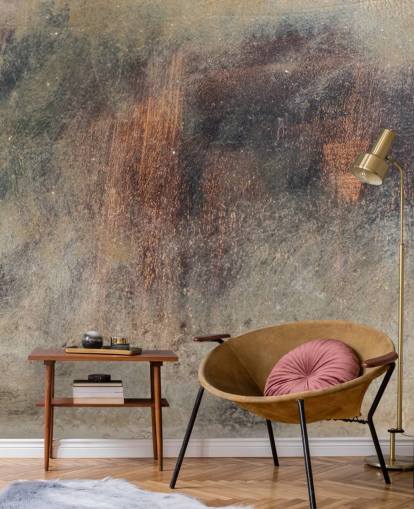 metallic wallpaper mural called Brushed Rust at Wallsauce for kitchens, lofts and bedrooms