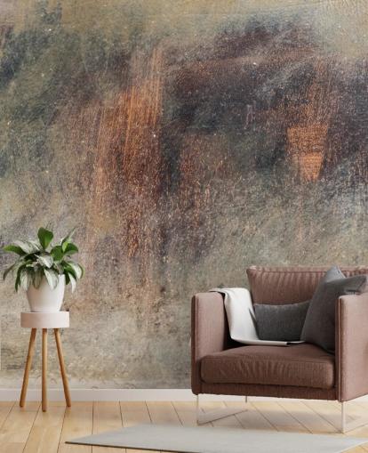 carta da parati metallica chiamata Brushed Rust a Wallsauce per cucine, loft e camere da letto