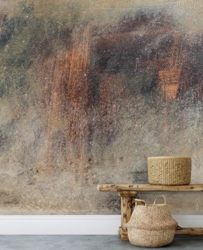 metallic wallpaper mural called Brushed Rust at Wallsauce for kitchens, lofts and bedrooms