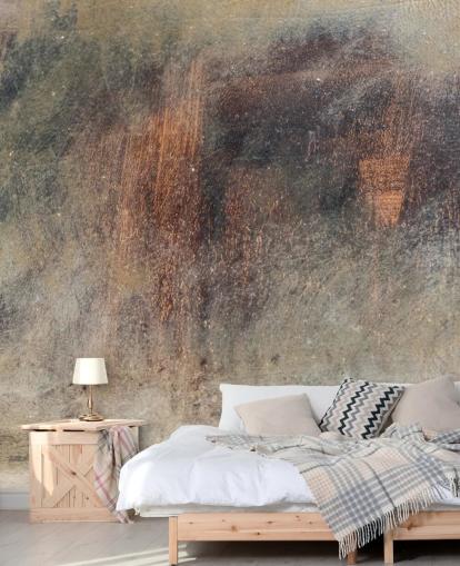 metallic wallpaper mural called Brushed Rust at Wallsauce for kitchens, lofts and bedrooms