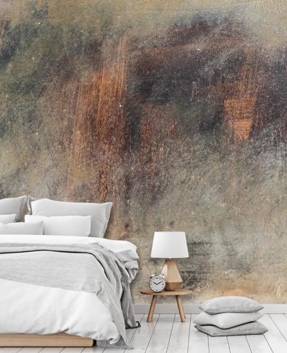 metallic wallpaper mural called Brushed Rust at Wallsauce for kitchens, lofts and bedrooms