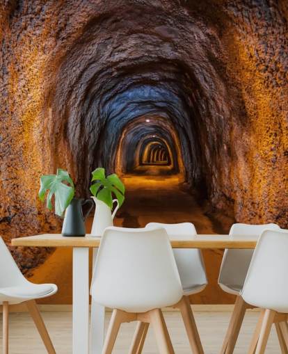 3d customisable wallpaper mural called Cave Tunnel
