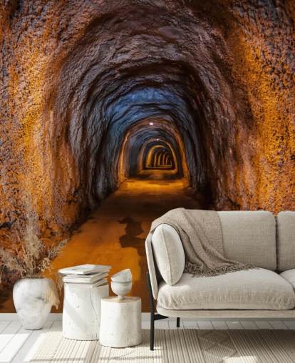 Personalisierbares 3D-Tapeten-Wandbild namens Höhlentunnel