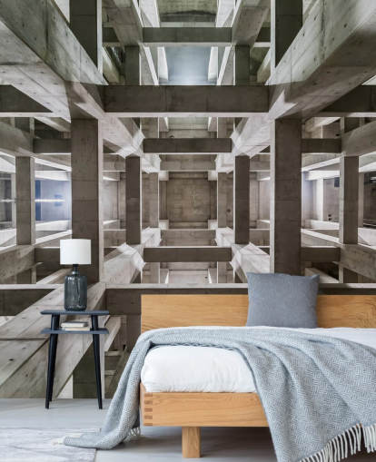 Decorazione murale per soffitto 3D in cemento grigio