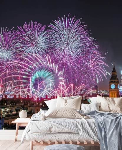 wallpaper fuochi d'artificio e big ben