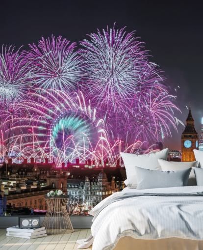 fireworks and big ben wallpaper