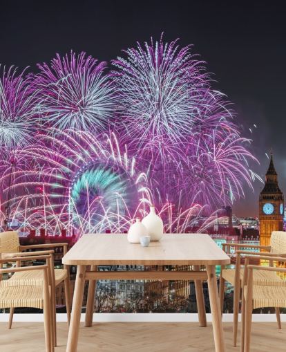 Feuerwerk und Big Ben Tapete Feuerwerk und Big Ben Tapete