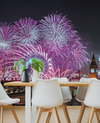 wallpaper fuochi d'artificio e big ben