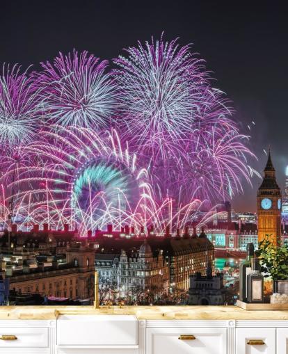 vuurwerk en big ben behang vuurwerk en big ben behang