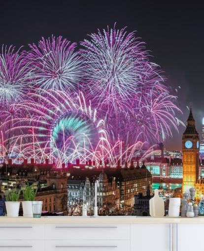 fireworks and big ben wallpaper