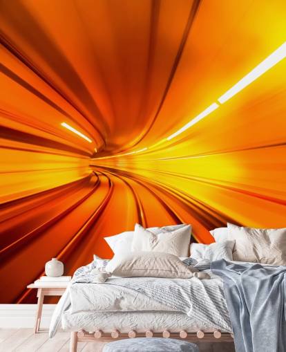 Oransje Tunnel 3D Bakgrunn Oransje Tunnel 3D Bakgrunn