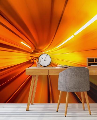 Oransje Tunnel 3D Bakgrunn