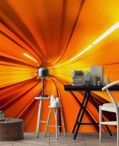 Fondo de pantalla 3D Orange Tunnel