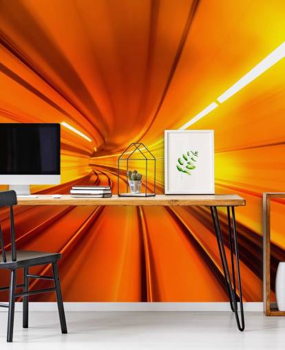 Fondo de pantalla 3D Orange Tunnel