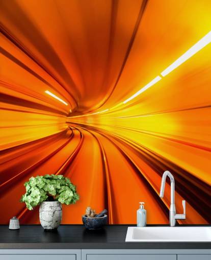 Orange Tunnel 3D Bakgrund Orange Tunnel 3D Bakgrund