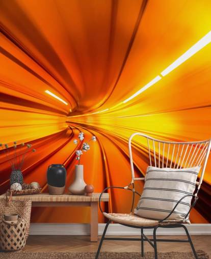 Orange Tunnel 3D Wallpaper Orange Tunnel 3D Wallpaper