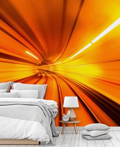Fondo de pantalla 3D Orange Tunnel