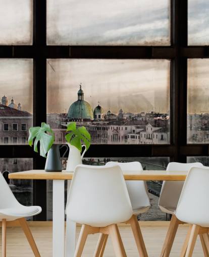 Papel pintado de la ventana de Venecia
