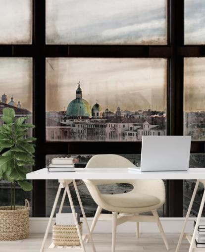 Venice Window View Behang