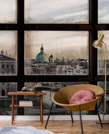 Papel pintado de la ventana de Venecia