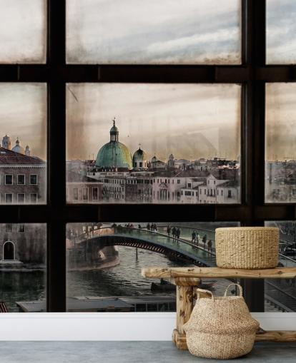 Venice Window View Behang