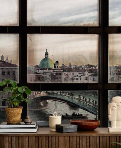 Venice Window View Behang