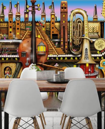 Carta da parati Fantasy Music Stage