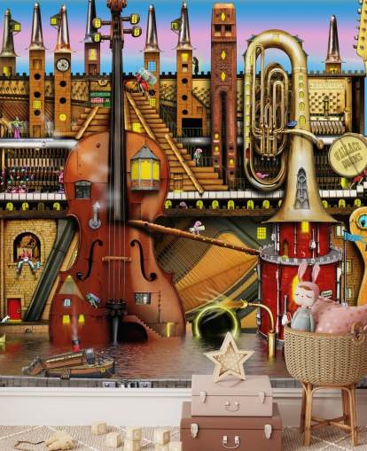 Carta da parati Fantasy Music Stage Carta da parati Fantasy Music Stage