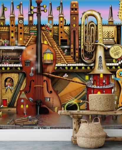 Carta da parati Fantasy Music Stage